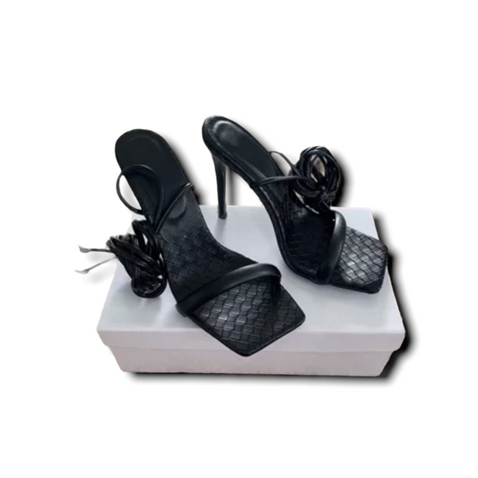 Black Strap Heels